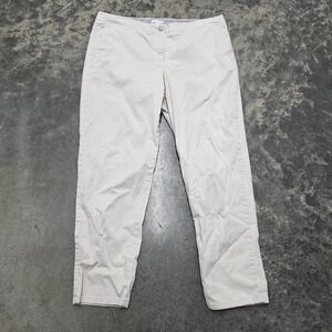 J.Jill‎ Petite Tan Crop Pants Women's Size 4P Straight Leg Casual Trousers
